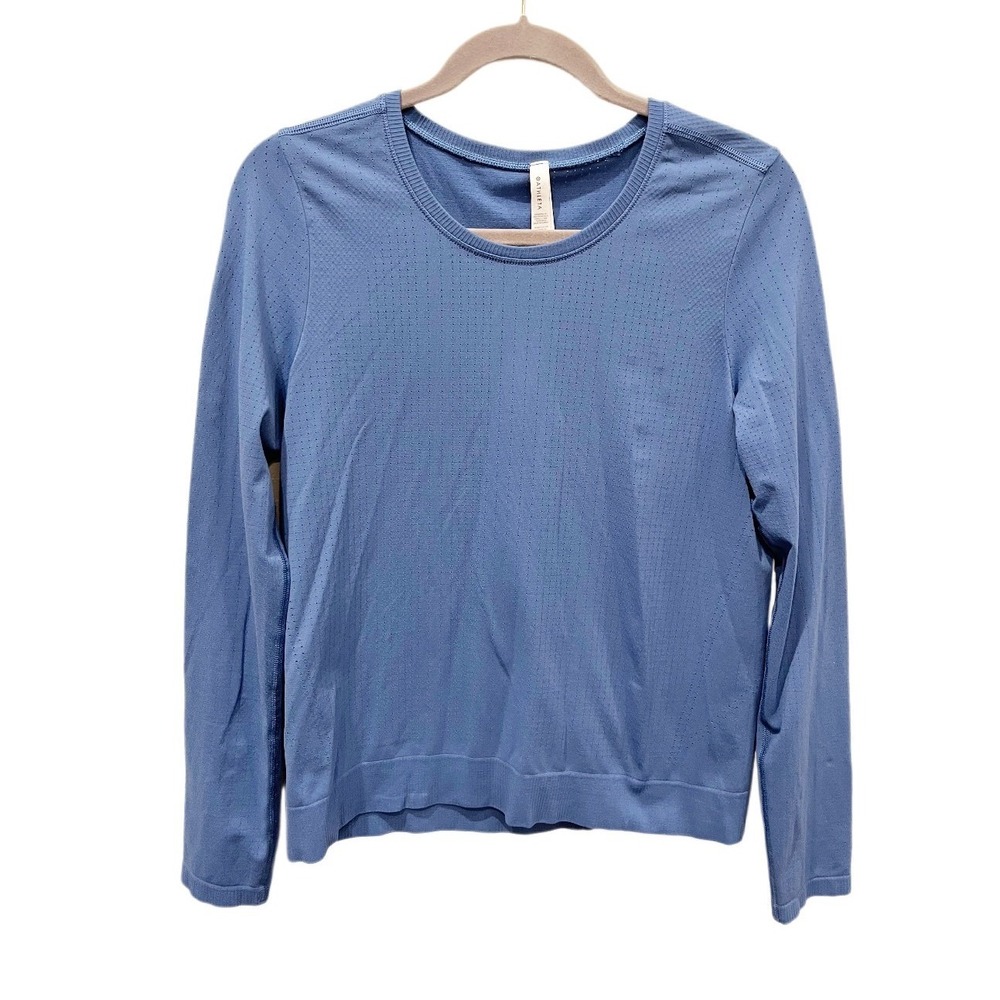 Athlete Blue In Motion Seamless Mesh Vent Long Sleeve Shirt Size Medium Gorpcore